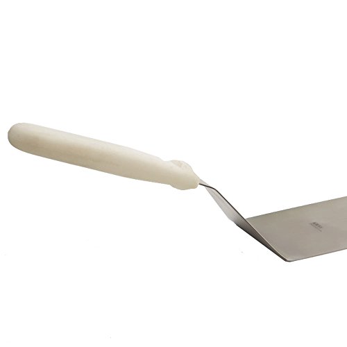 LU2000 Kitchen and Cook Metal Spatula, Heavy Duty 15 Inches Long Spade Cooking for BBQ Kitchen Baking Scraper Barbecue Help Spatula Stainless Pizza Big Size Cake Shovel - White