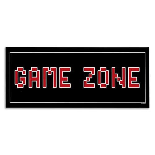 Stupell Industries Pixel Style Game Zone Canvas Wall Art Design by Yass Naffas…