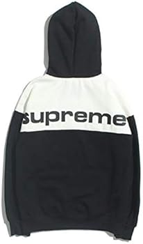 supreme black white hoodie
