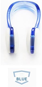 Swimming Nose Clip Plug Soft Silicone Clips + 2 Ear Plugs Earplugs Gear With A Case Box Set Pool Accessories Water Sports (Dark Blue)