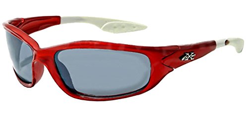X Loop Kids Athletic Sport Designer Fashion Sunglasses with UV400 Lens - Available in Black with Blue, Silver or Red Flames- Includes Custom Branded Microfiber Pouch & Cleaning Cloth