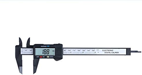 100mm/4" LCD Digital Electronic Carbon Fiber Vernier Calipers Gauge Micrometer with Large LCD Screen Display Inch/Metric