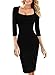 VfEmage Womens Sexy Elegant Vintage Floral Flower Print Bodycon Pencil Dress 2271 Black S