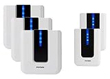PHYSEN Europe Style Piano Wireless Doorbell kit with 2 Bionic Buttons and 3 Plugin Receivers Operating at 1000ft Range,4 Volume Levels and 52 Melodies Chimes,No Battery Required for Receiver