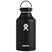 Hydro Flask Water Bottle - Stainless Steel & Vacuum Insulated - Wide Mouth with Leak Proof Flex Cap - 64 oz, Black