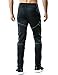 TSLA Men’s Windproof Cycling Thermal Fleece Winter Pants Running Hiking Cold Active Bottoms Sweats YKB01, Cycling Windpants(ykb01) – Black & Grey, Medium (Waist 30.5-32 Inch)thumb 2