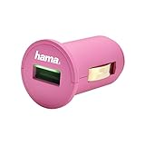 Hama SafeCharge 12Watt/2.4 Amp USB Car Charger with SmartLight, for iPhone 5 /5s, 6 / 6 Plus / 6s / 6s Plus, iPad, Galaxy S5, S6/ S6 Edge/Edge+, Note5, Nexus 5 /6, HTC, Moto X and More, Pink