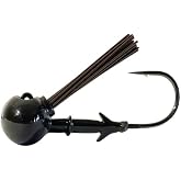 FOOTBALL HEAD W/ WEED GUARD 1/4 OZ / GAMAKATSU HOOK 4/0 / 4 PACK / BROWN