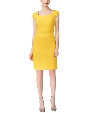 Women's Cap-Sleeve Scuba Sheath Dress!