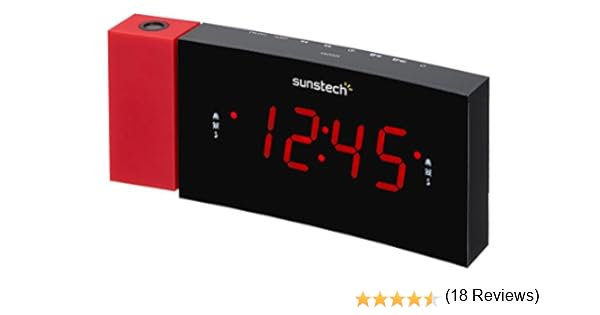 Sunstech FRDP3 - Radio despertador con proyector horario (USB de ...