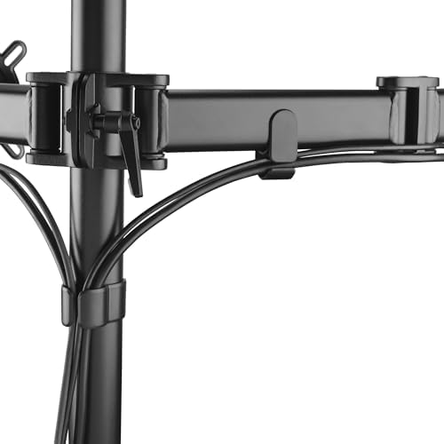 Brazo Universal para Dos monitores One For All para Pantallas de 13" a 32" - VESA 75/100 mm - Ajuste de Altura - Inclinación (90°), Giro (180°) y rotación (360°) - Peso máximo: 8 kg - Negro (DM2210)