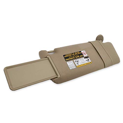 SAILEAD Left Driver Side Sun Visor for Toyota Tacoma 2005 2006 2007 2008 2009 2010 2011 2012 Visor Assembly Without Light 74320-04181-B1 (Sand Beige)