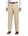 IZOD Men's Flat Front Classic Fit Microsanded Golf Pant, R. Khaki, 36W x 34L