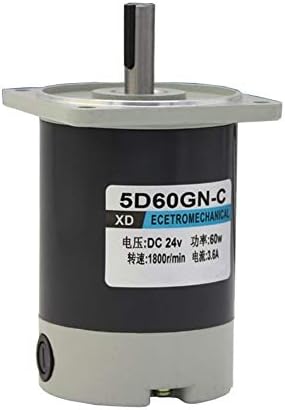 60W DC Motor 12V/24V Miniature High Speed Small Motor Adjust Speed Forward and Reverse Permanent Magnet Motor (Speed(RPM) : 3000rpm, Voltage(V) : 24V)