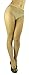 ToBeInStyle Women's Spandex Seamless Glittery Fishnet Pantyhose Tights Hosiery - Beige With Silver Glitter - One Size: Regular