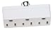 Leviton 698-W Not Available 698-W-15 Amp, 125 Volt, Grounding Triple Outlet Adapter, White, 1 Pack primary
