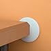 Outus Door Knob Wall Protector Shield Plates Round White Self Adhesive Wall Guards Stopper Door Handle Bumper Rubber Stop, 8 Pieces (3.15 Inch)