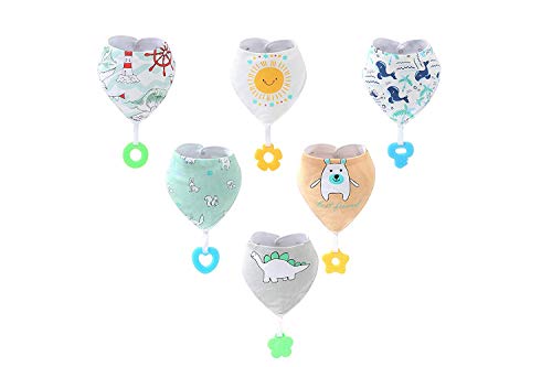 Vuminbox Baby Bibs Bandana Bibs for Boys and Girls, Drool Bibs for Toddler Teething (Multicolored 6 Pack) - Thumbnail 6