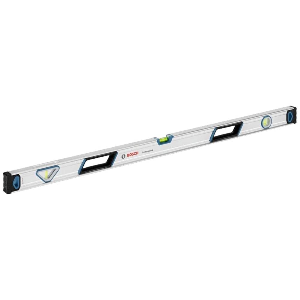 Bosch Professional 120 cm spirit level (all-round readability, aluminium housing, sturdy end caps, blister packaging)