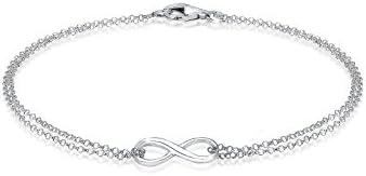 Elli Bracciale Da Donna Con Ciondolo Lettera S, Realizzato In Argento Sterling 925, Gioiello Elegante E Fatto A Mano