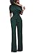 ONLYSHE Womens Sexy Half Sleeve One Shoulder Tied Waist Bodycon Party Clubwear Jumpsuit Rompers
