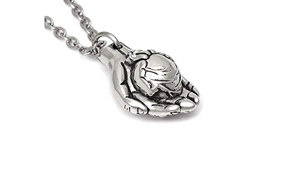 Hand Holding Human Heart Necklace 