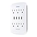 Philips 6-Outlet Extender with 4-USB Port Surge Protector, Charging Station, 900 Joules, Grounded Power Adapter, Indicator Light, 3-Prong, 4.2 AMP/21 Watt, ETL Listed, White, SPP6463WG/37