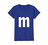 Womens Alphabet Letter M (lower case m) Shirt Small Royal Blue
