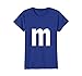 Womens Alphabet Letter M (lower case m) Shirt Small Royal Blue