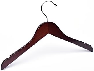 Child Dark Walnut Top Wooden Hangers Heirloom Series, Box of 50