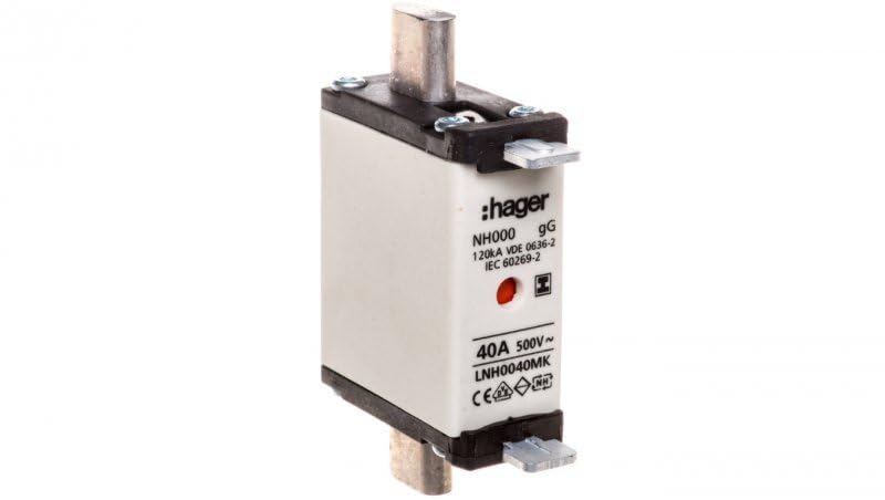Hager LNH0040MK Fuse NH000 40A 500V gG MKen. S-Free