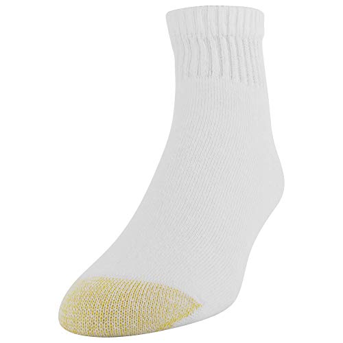Gold Toe Men's 656p Cotton Quarter Athletic Socks, Multipairs, White (6
