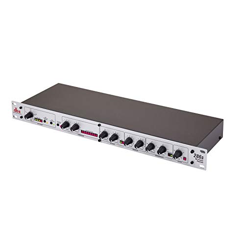 dbx DBX286SV Instrument, Microphone Preamp & Channel Strip Processor, with Compression, De-Esser, Enhancer, Expander/Gate, Loop-Out. Metering LEDs, XLR and ¼” inputs. Rack Mountable 1U. Silver
