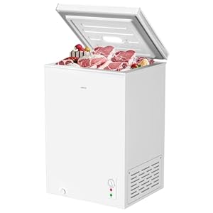 SAMKYO 冷凍庫 100L 上開き式 家庭用 チェストフリーザー 急速冷凍-28℃ 8段階温度調節 バスケット2個付き 大容量 ZC100 ホワイト