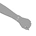 QSKS Silver Charm Handcuff Bracelet with Buckle for Men and Women,8.5''