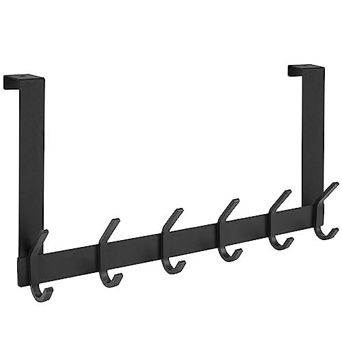 TICONN Over The Door Hooks, 6 Heavy Duty Dual Coat