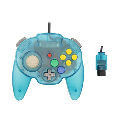 Intec Gaming Warrior 64 Wired Controller for Original Nintendo 64 N64 Console (Blue)