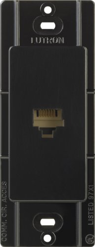 Lutron CA-PJ-BL Claro Telephone Jack, Black