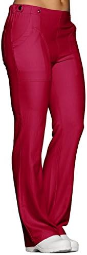 Crush Scrubs ''HOTTIE' Half Elastic Pants' Scrub Bottoms Red X-Large