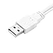 chenyang USB 3.1 Type C USB-C to Dual A Male Extra Power Data Y Cable for Cell Phone & Hard Disk 60cm White