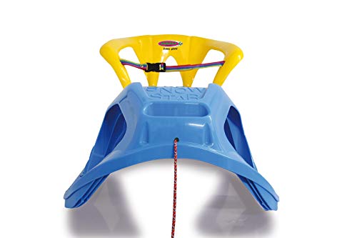 Jamara 460367 460367-Snow Play Sled Snow-Star 90cm Metal Runners, Protection Against Tipping, Backrest incl. Safety Strap, Blue - Thumbnail 5