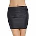 iiniim Women's Faux Leather Zipper Short Mini Skirt Night Club Dress