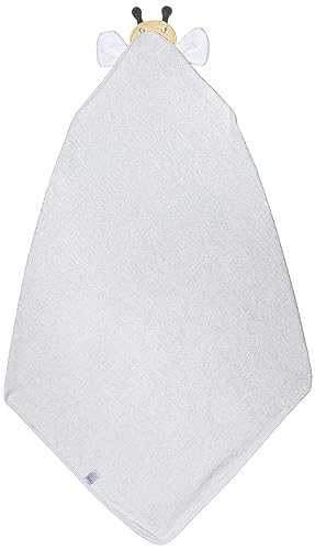 Hudson Baby Unisex Baby Cotton Animal Face Hooded Towel, Bee, One Size