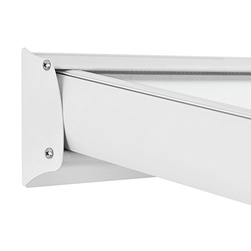 Juskys Terrassenüberdachung Borneo 6x3 m — Sonnenschutz aus Aluminium mit Doppelstegplatten — Terrassendach zur Wandmontage in Weiß – Bild 7