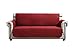Argstar Reversible Sofa Slipcover for Dogs, Couch Cover for Pets, Reversible Sofa Protector for Dogs, Sofa Slipcovers with Straps, Red/Tan (3-4 Seater, XL Sofa)
