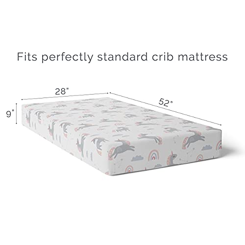 Natemia Organic Cotton Percale Fitted Crib Sheets 28 X 52 for