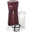Exclusive Coffee - Burgundy Iced Coffee Maker with Reusable Tumbler and Coffee Filter