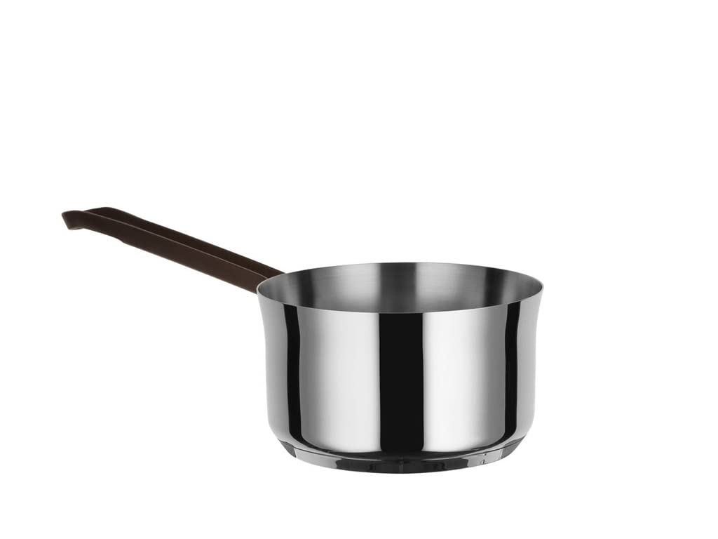Alessi edo Long-Handled Saucepan, Ø 16, Steel,Brown