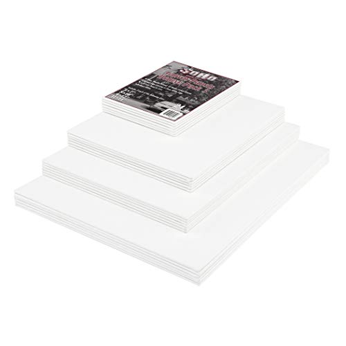 Soho Artist Canvas Panels Bulk Value Pack (24) Professional Quality Painting Art Boards - All Media Cotton Canvas, Acid-Free Double Primed -6 Each: 5x7 8x10 9x12 11x14 Inch- 24 Multi-Pack [#3] - Thumbnail 5