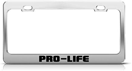 Elvira Jasper PRO-LIFE Supportive Funny Custom METAL Tag License Plate Frame